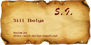 Sill Ibolya névjegykártya
