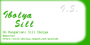 ibolya sill business card